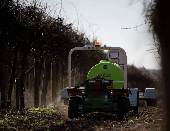 Burro Grande and Weed-it herbicide unit in vineyard